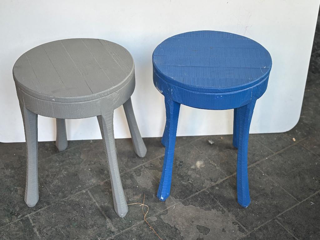 Krukjes Muuto blauw en grijs, Huis en Inrichting, Ophalen, Zo goed als nieuw, Hout