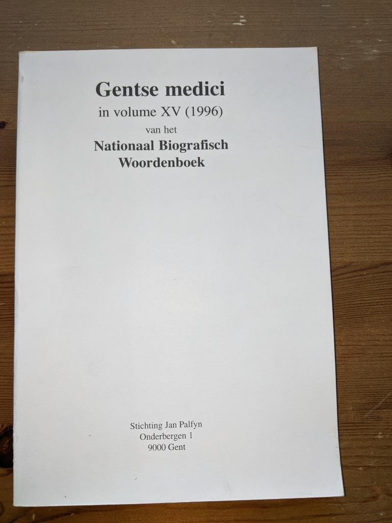 Gentse medici in volume XV 1996 NBW, Ophalen of Verzenden, Zo goed als nieuw, Jan Palfyn