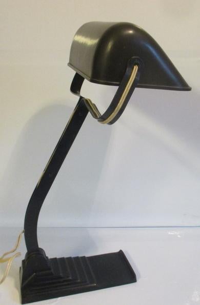 oude industriele bureaulamp Erpe bakelieten kap, Antiek en Kunst, Verzenden