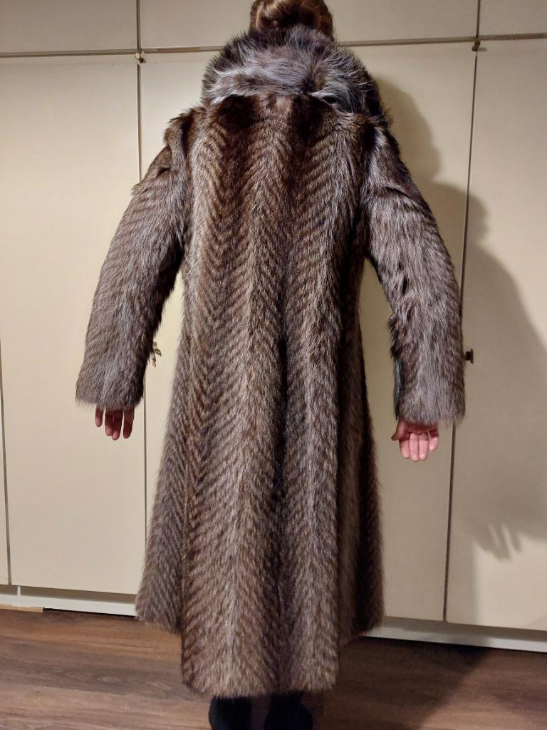 Manteau de fourrure de vison, Enlèvement, Porté, Taille 38/40 (M), Gris