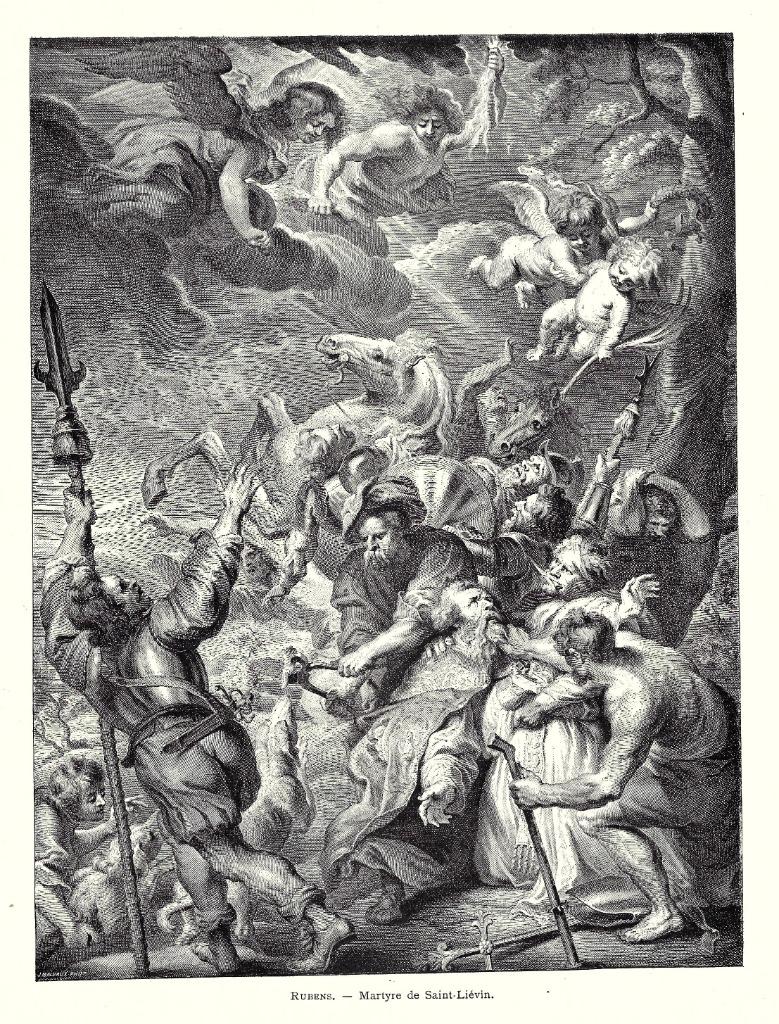 1892 - Martyre de Saint-Levin, Antiek en Kunst, Ophalen of Verzenden