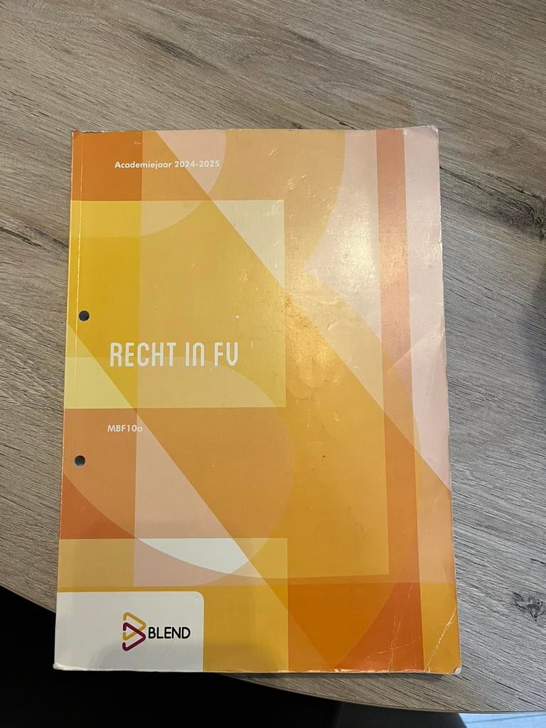 Recht in FV, Ophalen of Verzenden, Zo goed als nieuw