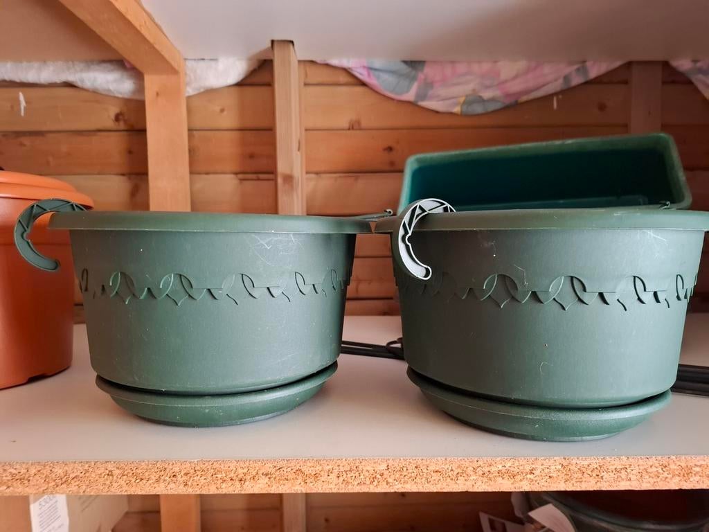 2 hangbloempotten elho, Neuf, Enlèvement ou Envoi, Moins de 25 cm, Rond