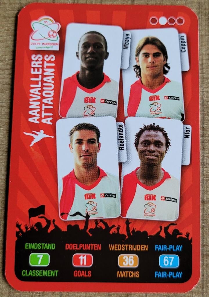 Zulte Waregem: voetbalkaart - seizoen 2008-2009, Verzamelen, Ophalen of Verzenden, Zo goed als nieuw, Poster, Plaatje of Sticker