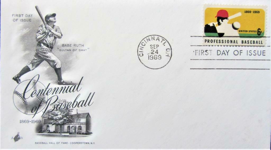 FDC- SPORT- U.S.A.- CENTENNIAL OF BASEBALL., Ophalen of Verzenden, Gestempeld, Sport