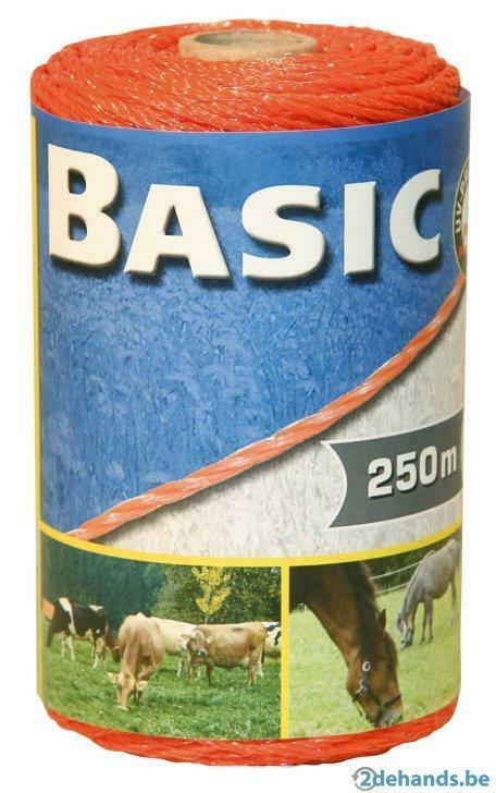 Schrikdraad koord Basic 250m, Agrodieren de beste prijzen, Animaux & Accessoires, Box & Pâturages