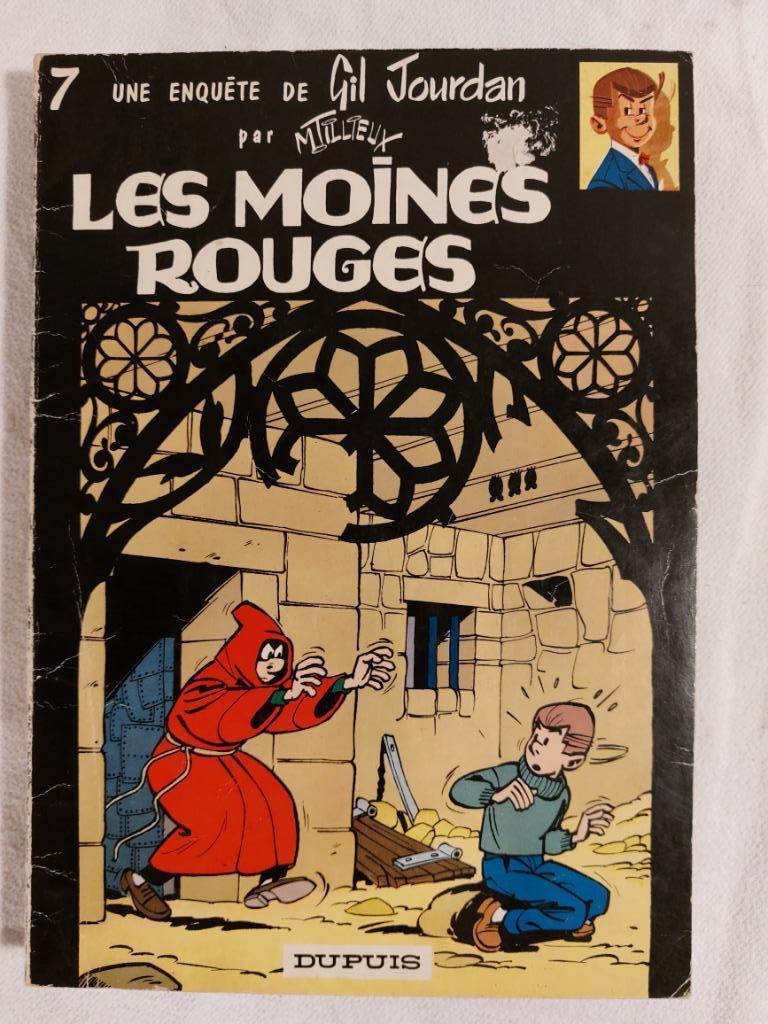 Gil Jourdan T.7 Les moines rouges - Réédition (1973) - Etat, Une BD, Enlèvement ou Envoi, Utilisé