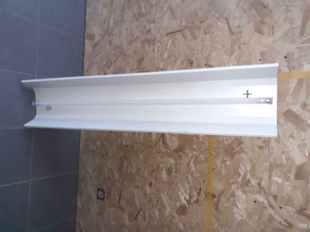 Lampe fluorescente industrielle vintage, 75 cm ou plus, Vintage, Enlèvement, Utilisé