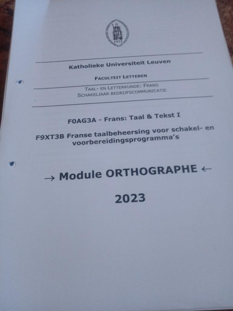 Syllabus module orthogtaphie, Boeken, Verzenden, Hoger Onderwijs, Nieuw, Diverse auteurs