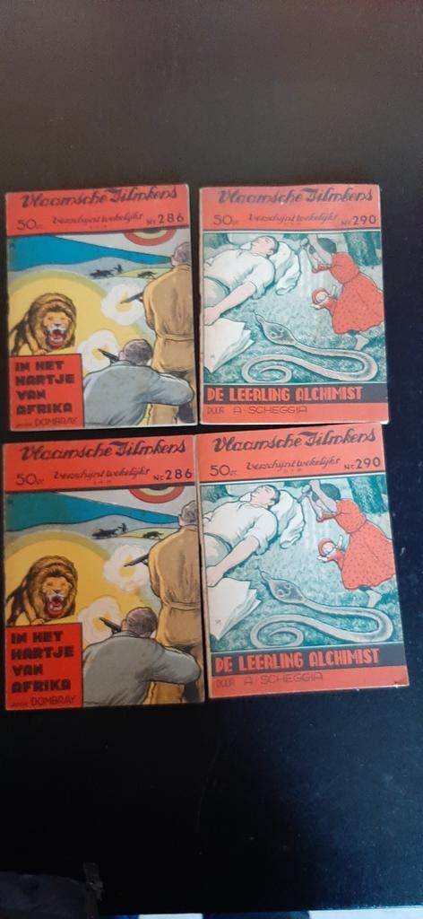 Vlaamsche Filmkens  jaar 1936 4 stuks, Ophalen of Verzenden