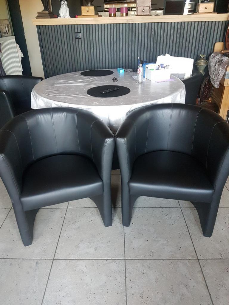 6 zetelstoelen, Huis en Inrichting, Ophalen, Gebruikt, Zwart