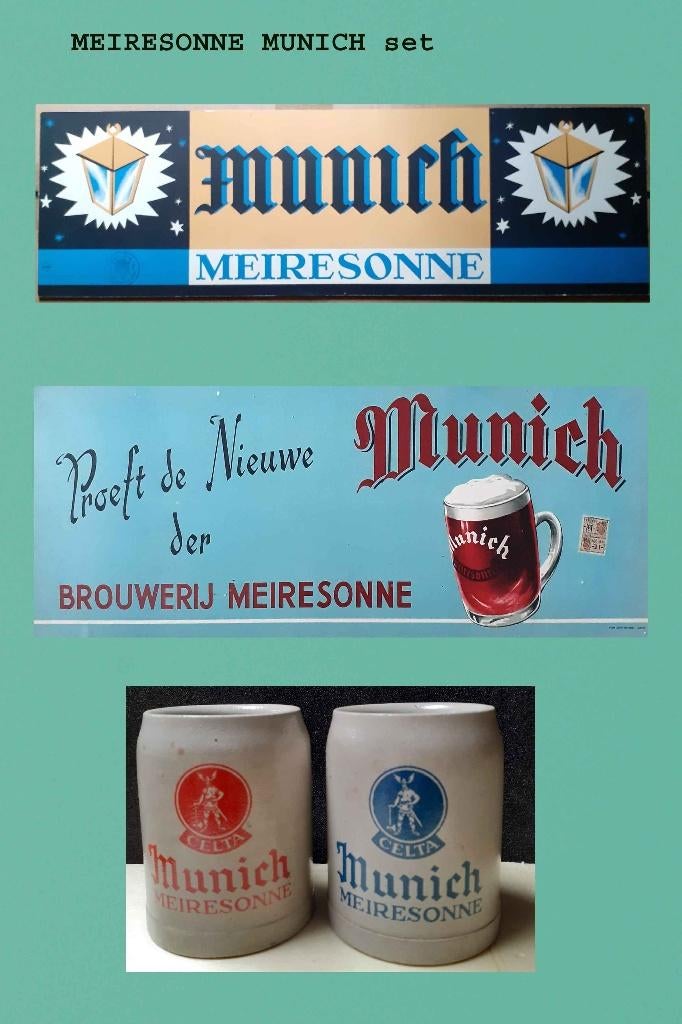 MEIRESONNE  MUNICH set, Enlèvement ou Envoi, Comme neuf, Panneau publicitaire