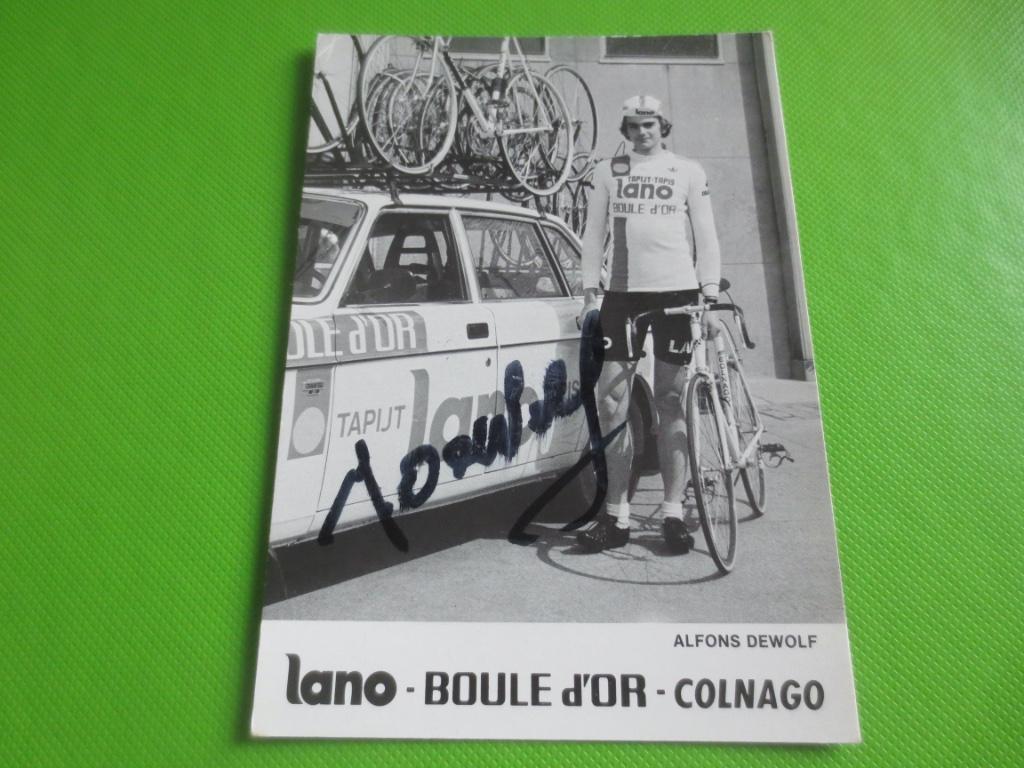 Wielerkaart 1979 team boule d'or fons de wolf signe, Verzenden, Zo goed als nieuw