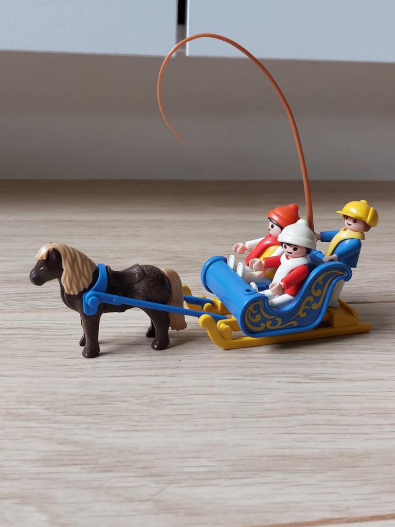 Playmobil vintage - poney avec traîneau — 3391, Enlèvement ou Envoi, Comme neuf