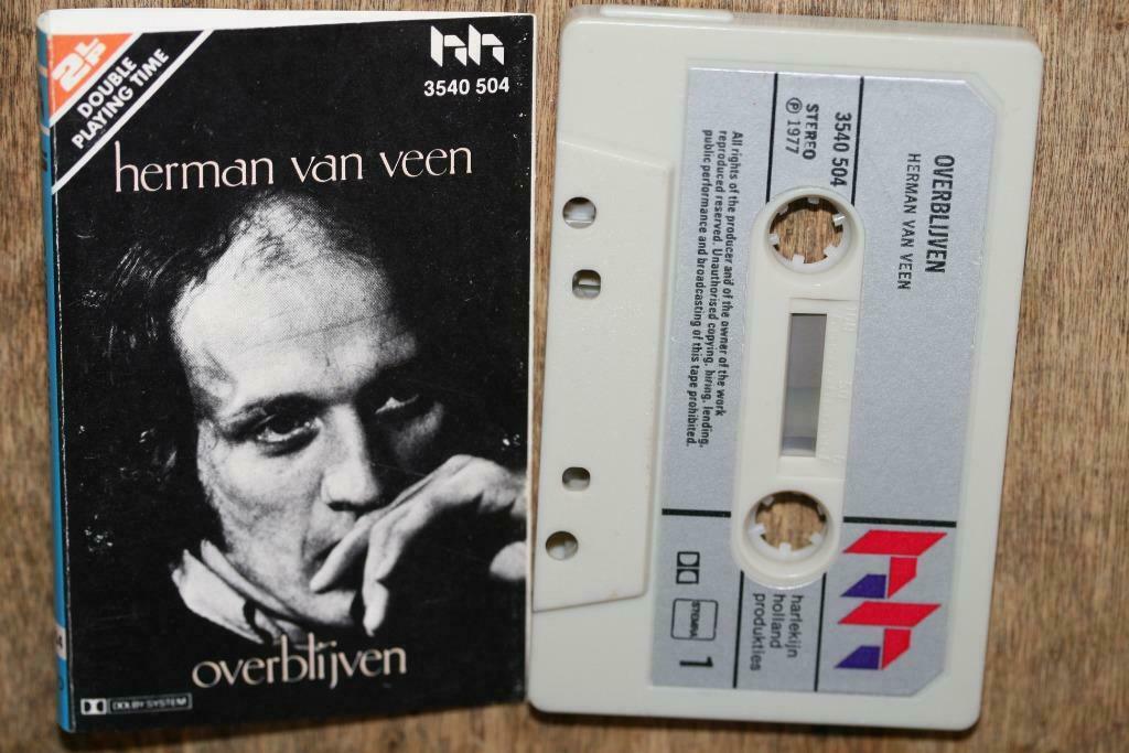 cassette - Herman van Veen ‎– Overblijven, Ophalen of Verzenden, Nederlandstalig, 1 bandje, Origineel