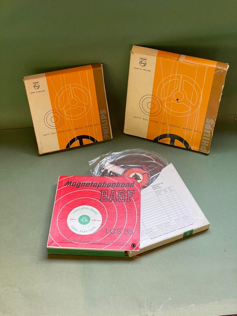Rubans et bobines bobine à bobine BASF + Philips, Enlèvement ou Envoi, Magnétophone