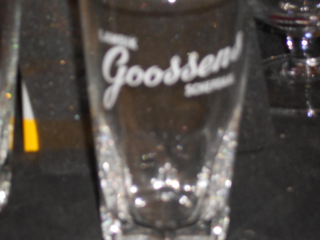 Bierglas.Gueuze.Kriek.Lambik.Goossens.Schepdaal.D 140, Verzamelen, Ophalen of Verzenden, Zo goed als nieuw, Glas of Glazen, Overige merken
