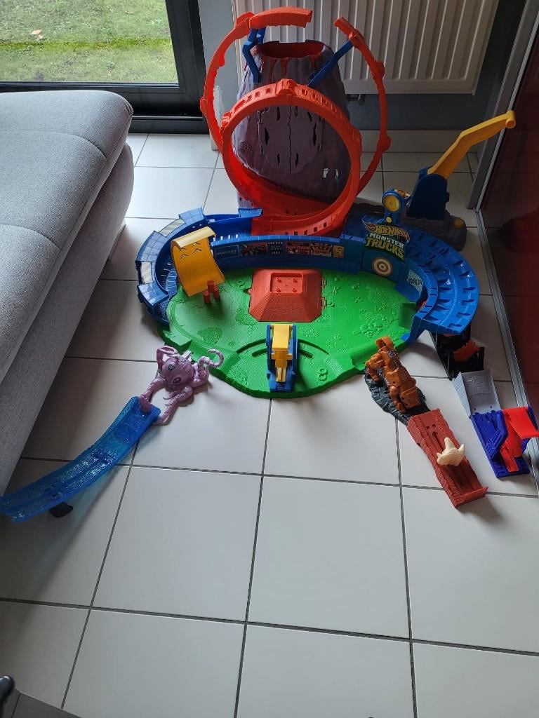HotWheels 4 racebanen, Ophalen, Racebaan, Zo goed als nieuw, Hot Wheels