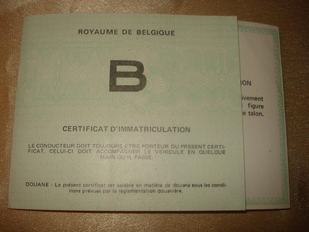 Ancien Certificat d'Immatriculation pour Camionnette Honda, Enlèvement ou Envoi
