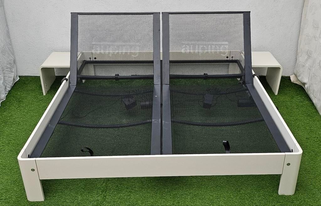 Auping Auronde Elektrisch Bed160x200cm met 2 Bijzettafeltjes, Ophalen of Verzenden, Zo goed als nieuw