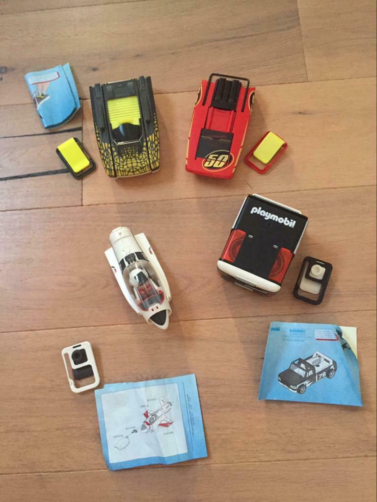 Playmobil meeneem boten, auto en straaljager (4 St), Enlèvement, Comme neuf