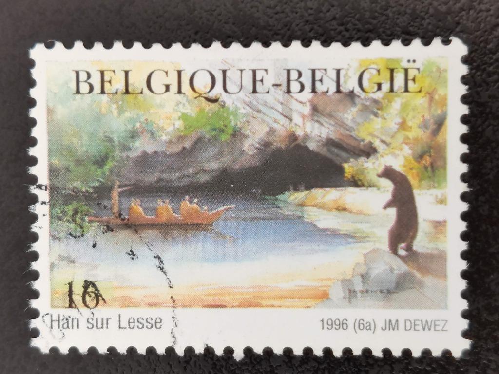 Belgique 1996 - Grottes de Han, ours, Enlèvement ou Envoi, Affranchi