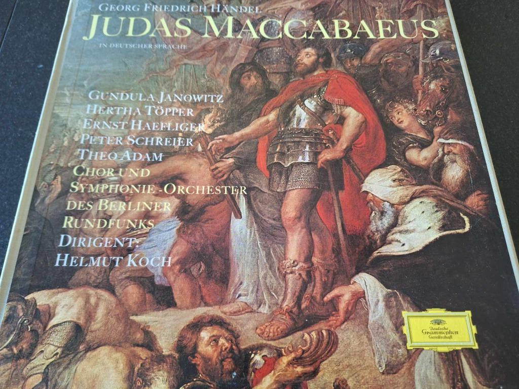 Händel / Koch - Judas Maccabaeus Box 3 x Lp's Vinyl, 12 pouces, Baroque, Enlèvement ou Envoi, Chant