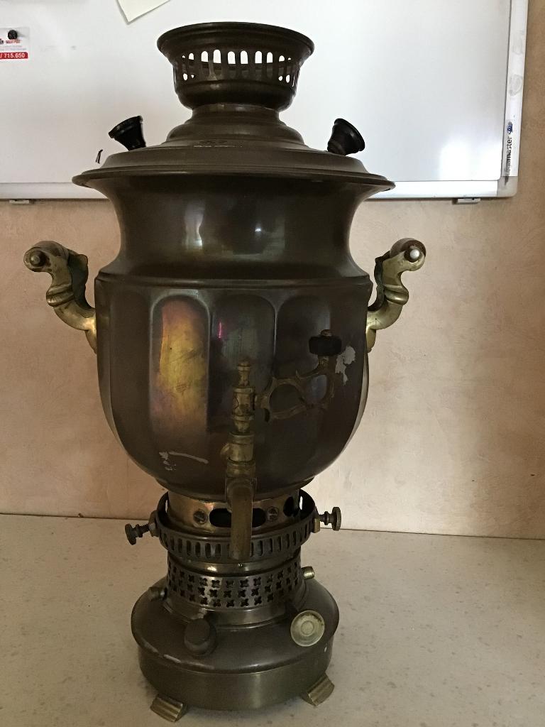 Antieke samovar, Antiek en Kunst, Ophalen, Koper