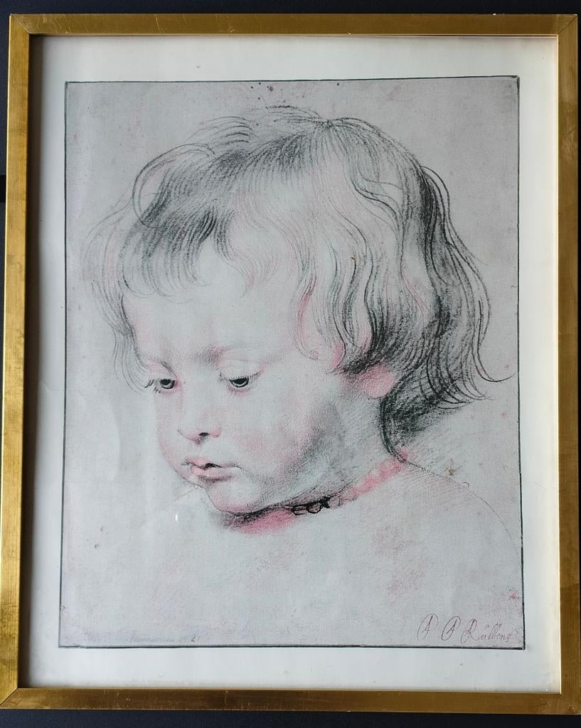 Afdruk schilderij Peter Paul Rubens Portret Nicholas Rubens, Antiek en Kunst, Ophalen of Verzenden