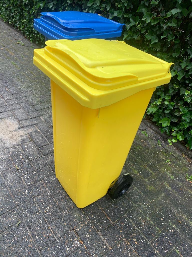 Gekleurde container 2 wielen 120 liter, Ophalen