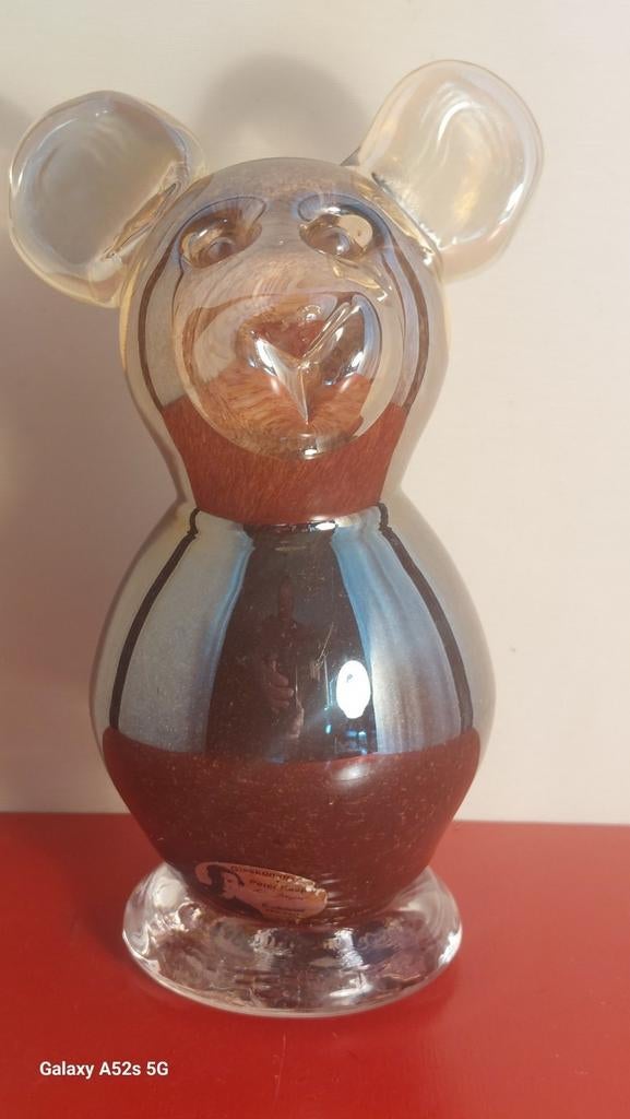 Prachtige chocolade glaze Muis., Antiek en Kunst, Antiek | Glaswerk en Kristal, Ophalen of Verzenden