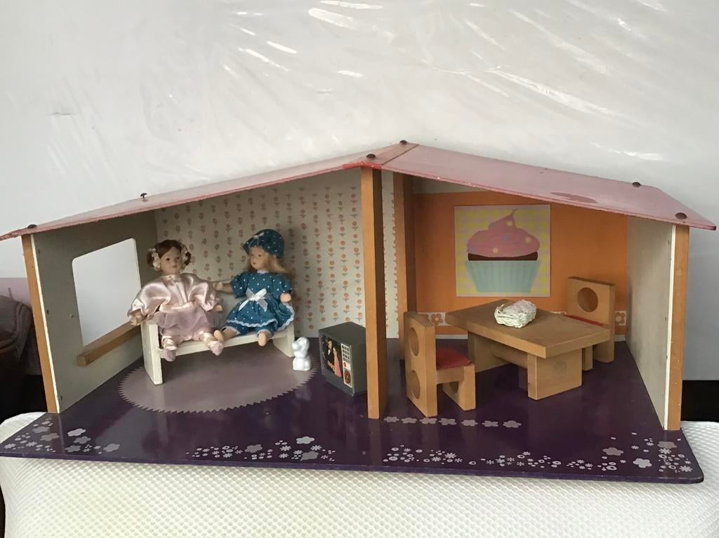 Poppenhuis vintage, Ophalen of Verzenden, Zo goed als nieuw, Poppenhuis