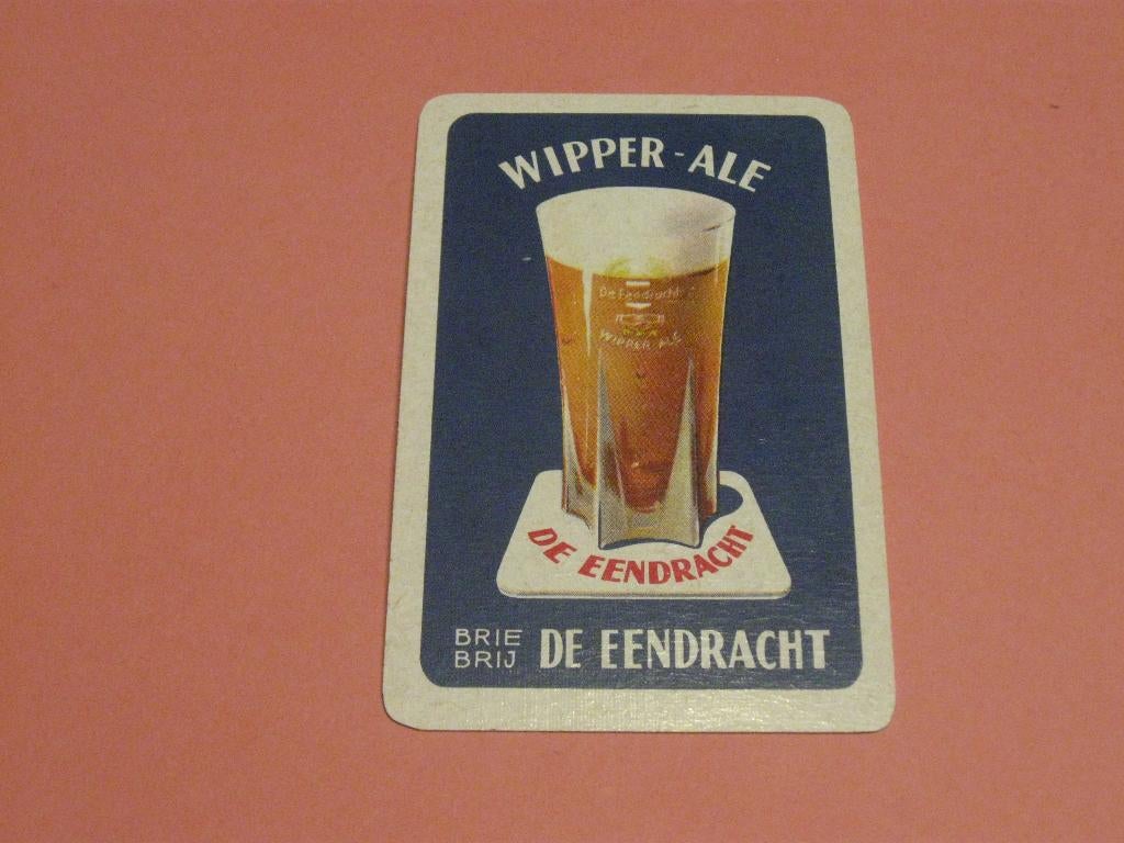 Oude speelkaart Belgisch bier (24), Enlèvement ou Envoi, Comme neuf, Carte(s) à jouer
