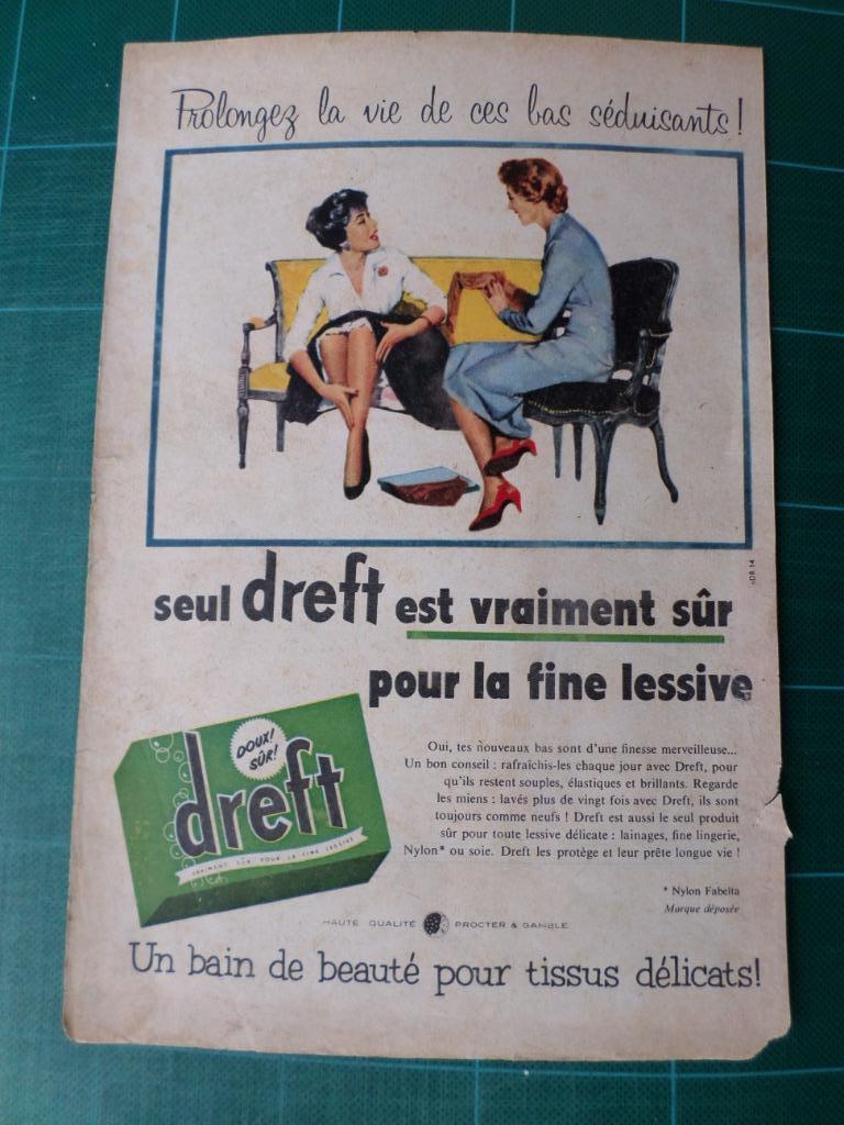 Dreft lessive - publicité papier - 1958, Verzamelen, Ophalen of Verzenden, Gebruikt, Overige typen