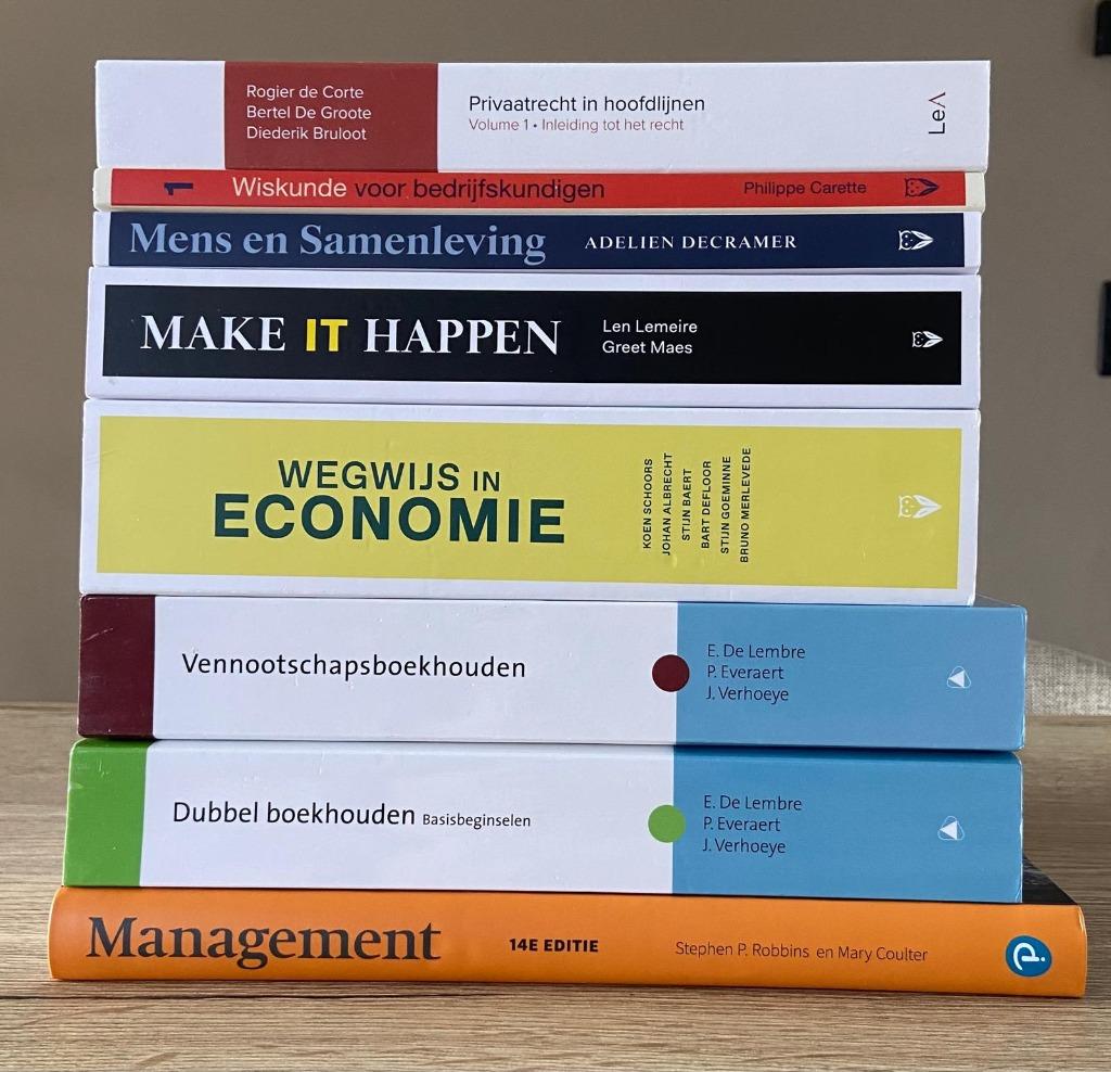 Handelswetenschappen UGent - 1ste bachelor - alle boeken, Boeken, Ophalen, Nieuw