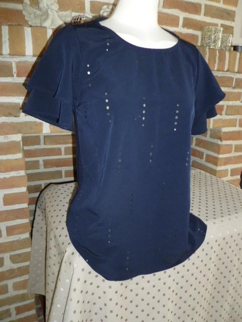 Donkerblauwe dames blouse van PTC, medium, PTC, Ophalen of Verzenden, Zo goed als nieuw