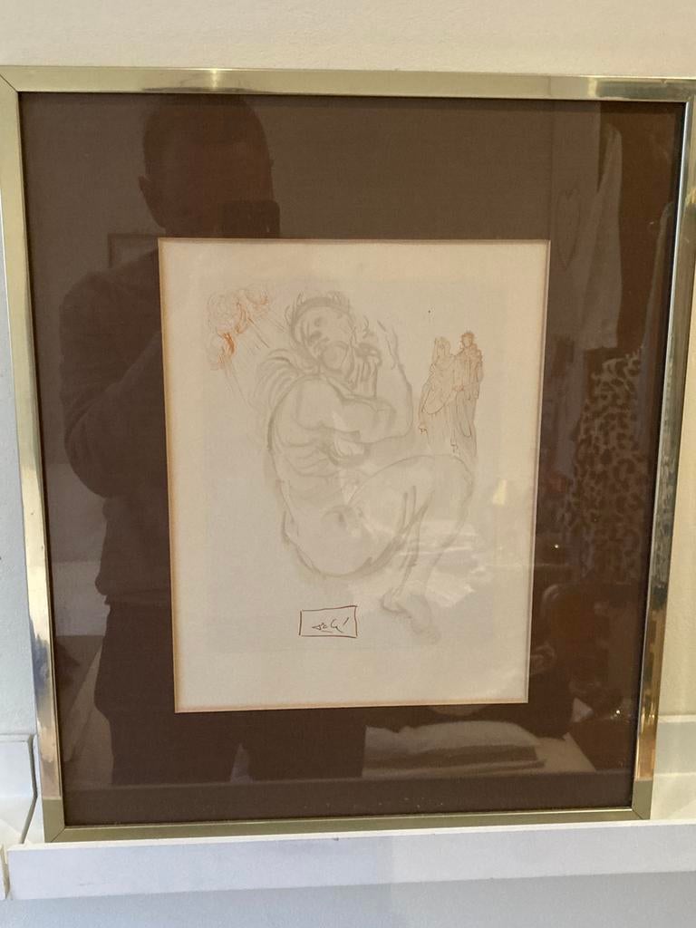 Lithographie signée Dali, le christ, Enlèvement