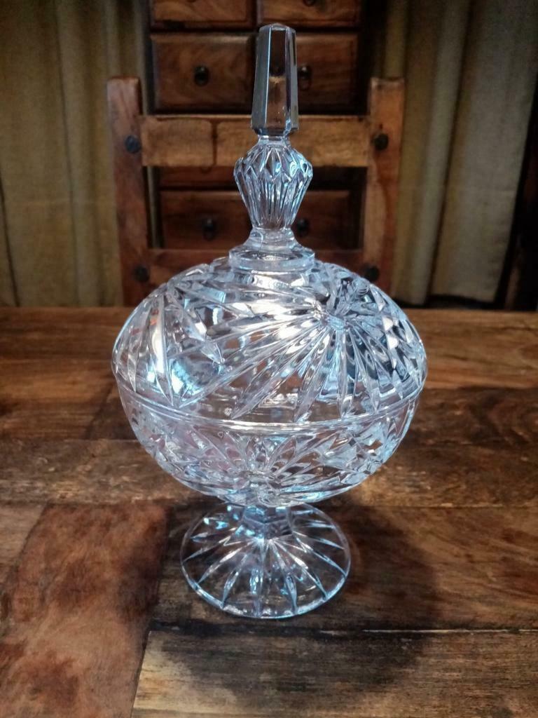 Prachtige kristallen bonbonnière, Antiek en Kunst, Antiek | Glaswerk en Kristal, Ophalen of Verzenden