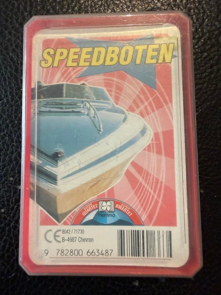 Kwartet “Speedboten”, Verzamelen, Speelkaarten, Jokers en Kwartetten, Ophalen of Verzenden, Zo goed als nieuw, Kwartet(ten)