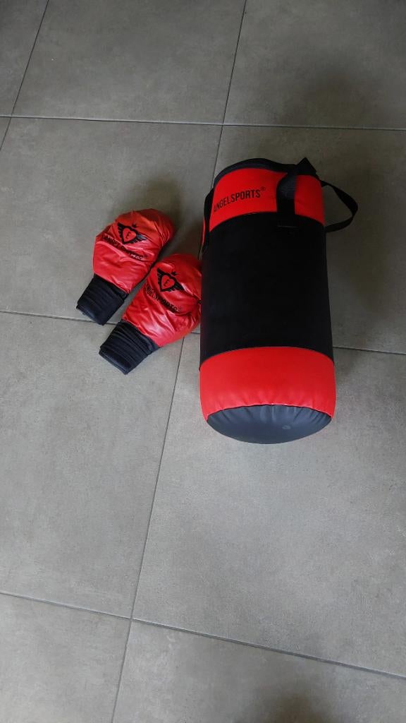 Boksbal bokshandschoenen angelsports, Enlèvement, Comme neuf, Punching-ball