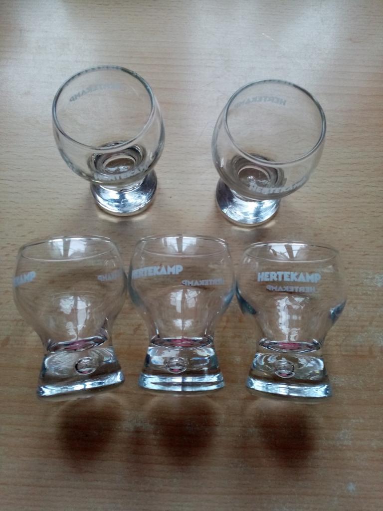 Hertekamp glaasjes 5stuks voor 3€, Verzamelen, Ophalen