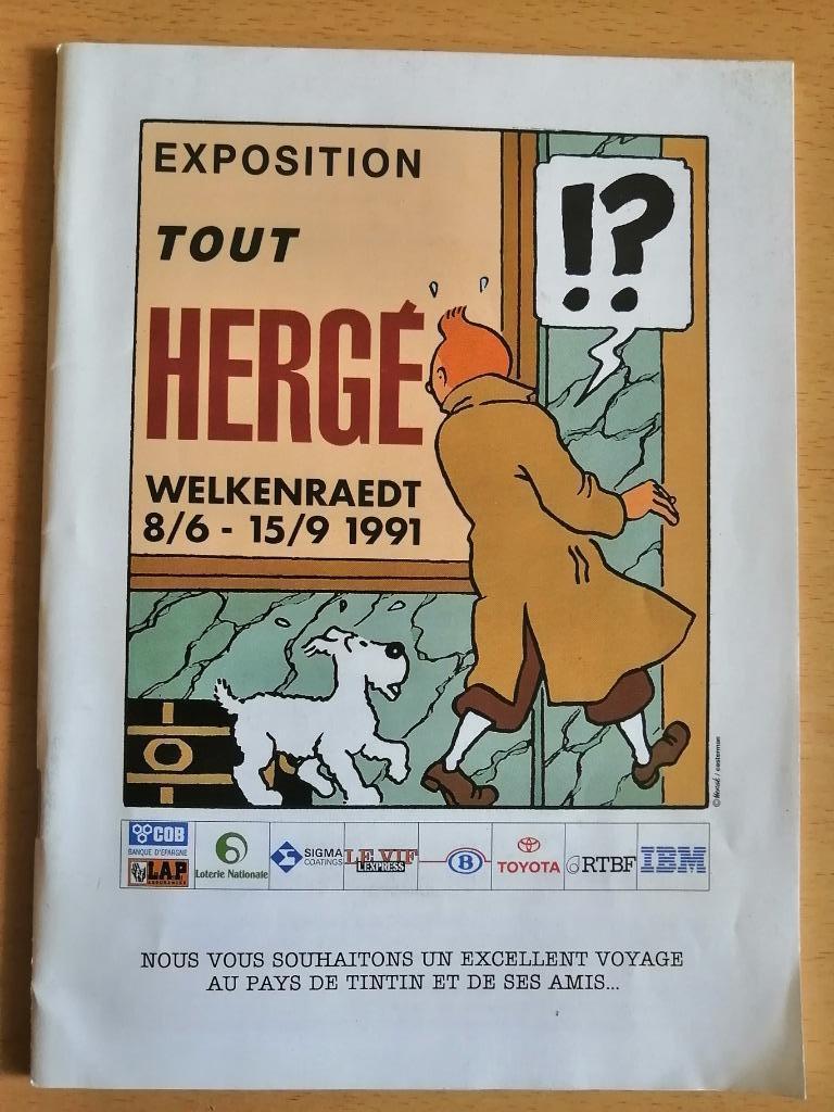 Catalogue de l'exposition "Tout Hergé" Welkenraedt 1991, Enlèvement ou Envoi, Tintin