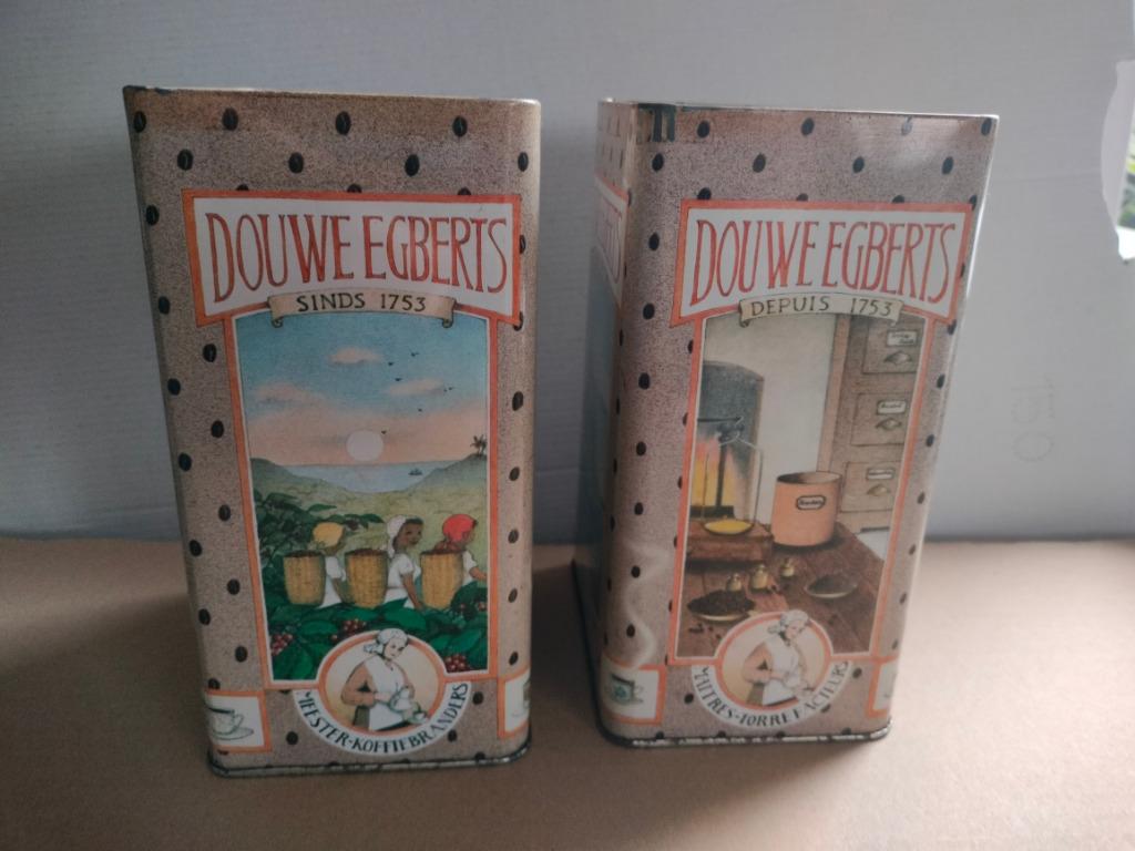2 x Koffieblik Douwe Egberts meester koffiebranders, Verzamelen, Blikken, Ophalen of Verzenden, Gebruikt, Koffie, Douwe Egberts