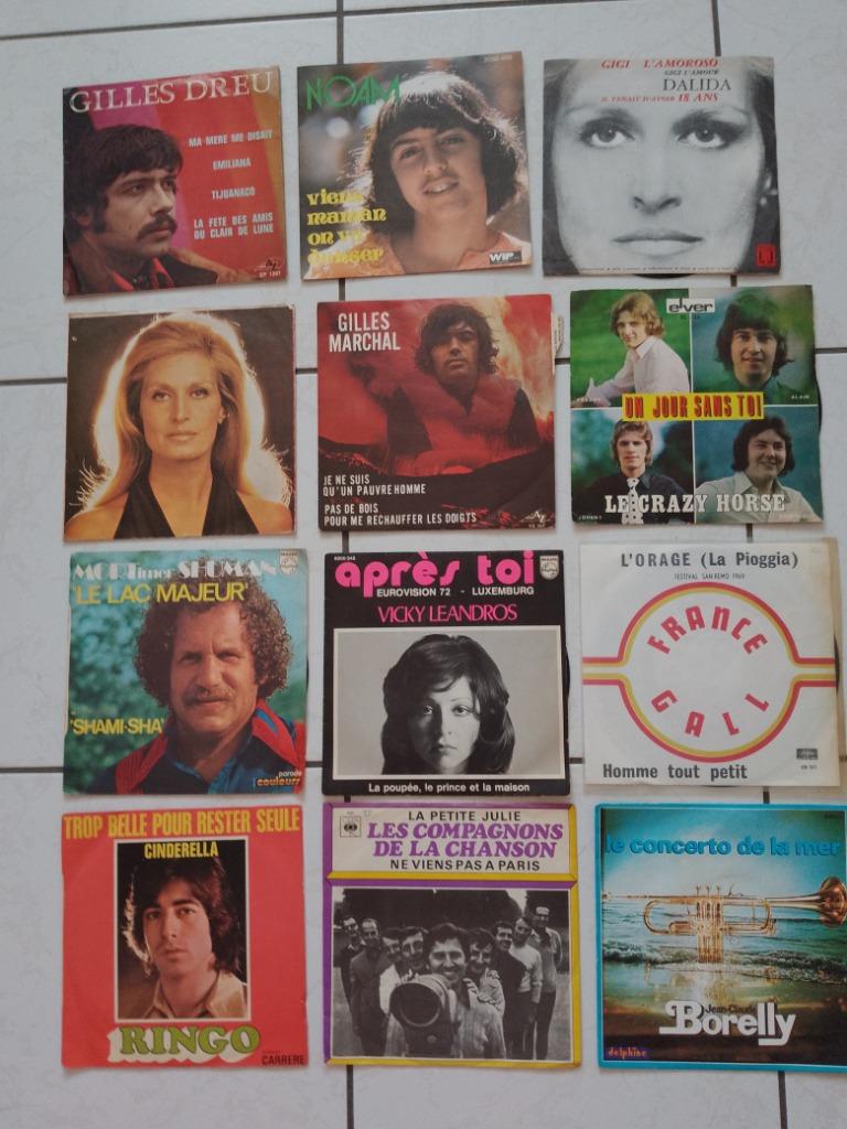 12 singles vinyles, vintage début années 1970, français, Enlèvement ou Envoi, Utilisé, Pop, Single
