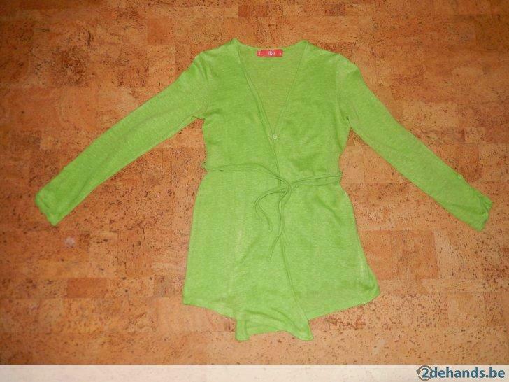 als nieuw! mosgroene vest IKO - maat 8j - NP 70€, Meisje, Ophalen of Verzenden, Zo goed als nieuw, Trui of Vest