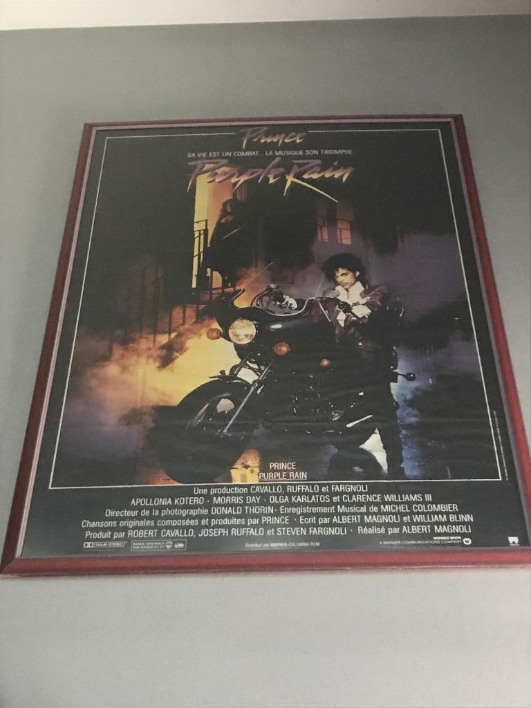 Ingekaderde filmposter "purple rain" Prince, Verzamelen, Ophalen, Zo goed als nieuw, Film, Poster