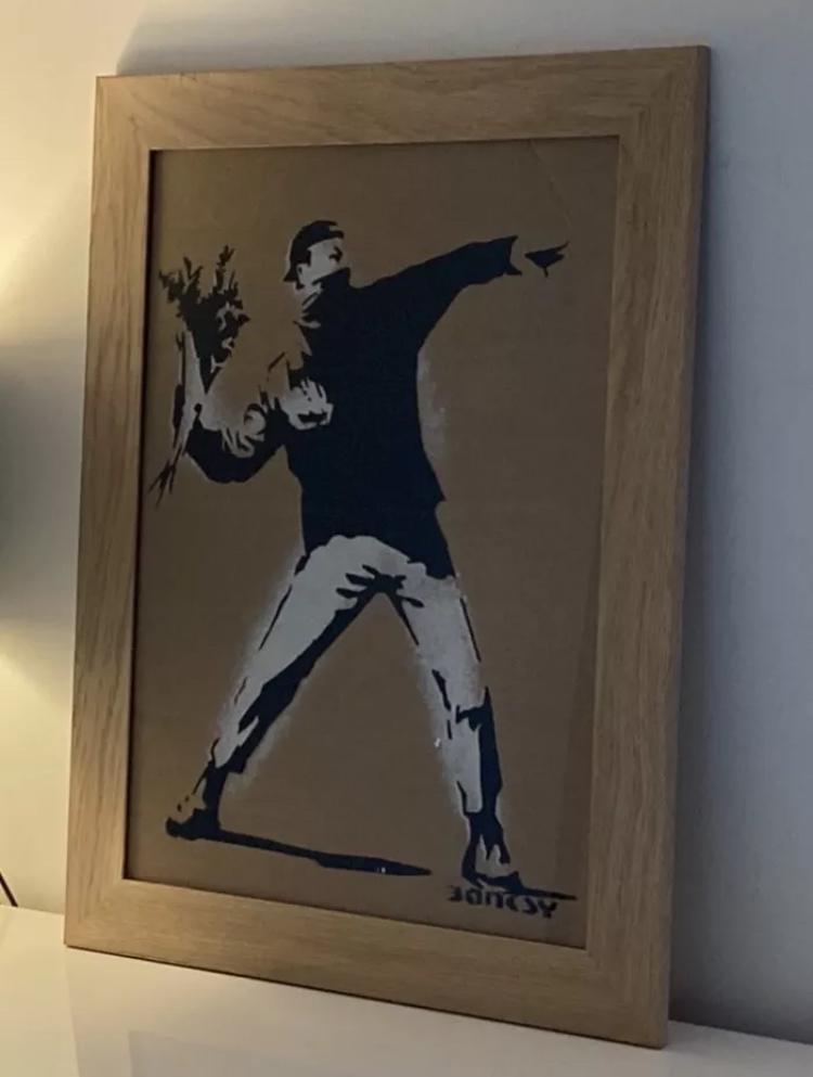 Banksy: beperkt werk. Premium frame, Ophalen of Verzenden