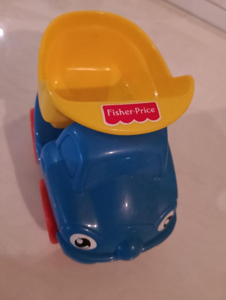 CAMION À BENNE BASCULANTE BLEU FISHER-PRICE HAPPY FACE VINTA, Enlèvement ou Envoi, Comme neuf, Voiture ou Véhicule