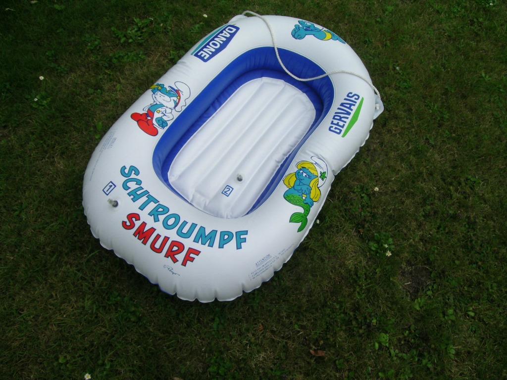 CANOT PNEUMATIQUE SCHTROUMPH, Sports nautiques & Bateaux, Canots pneumatiques, Comme neuf, Autres matériaux, Enlèvement ou Envoi
