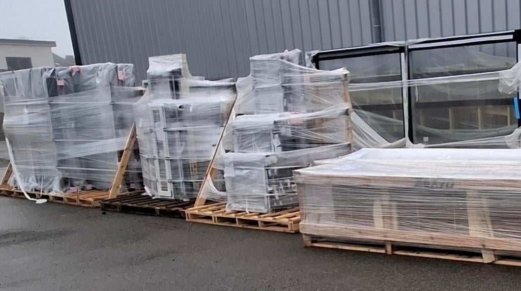 Destockage chassis et portes, Doe-het-zelf en Bouw, Glas en Ramen, Nieuw, Gevelraam of Ruit, Dubbelglas, Ophalen
